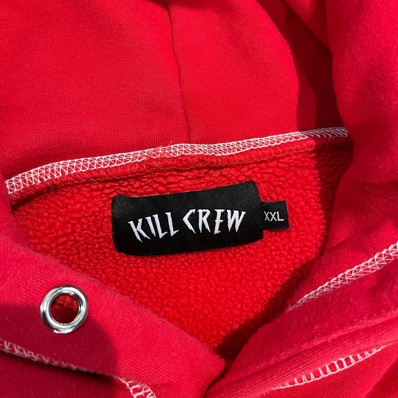 Heavyweight Lux Extended Hoodie - Red/White - Size XXL - Picture 4 of 6